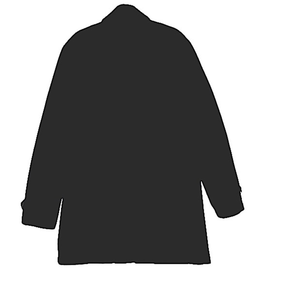 BROOKS BROTHERS BLACK WOOL COAT SIZE LARGE - Picture 2 of 12